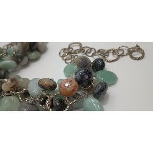 Necklace Loaded With Polished Stones of Various Sizes and Colors, 20" Long